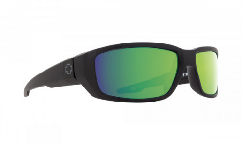 Spy Optic Dirty Mo Sunglasses, Matte Black / HD Plus Bronze Polar w/ Green Spectra Mirror