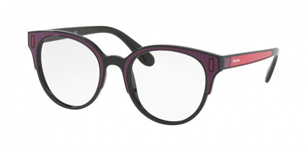 Prada PR 08UV CATWALK Eyeglasses, SSA1O1 BLACK/BORDEAUX/FUXIA (VIOLET)