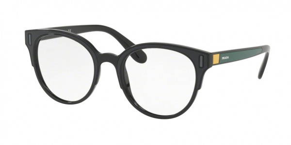 Prada PR 08UVF Eyeglasses, 07E1O1 BLACK/GREY/YELLOW (GREEN)