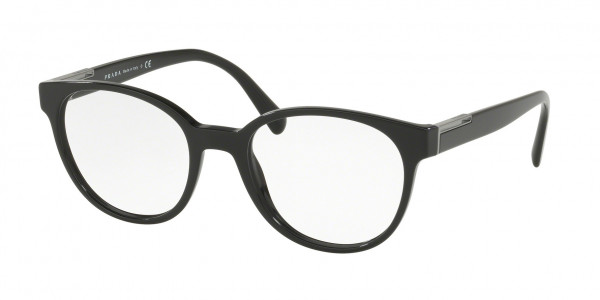 Prada PR 10UVF HERITAGE Eyeglasses, 1AB1O1 BLACK (BLACK)