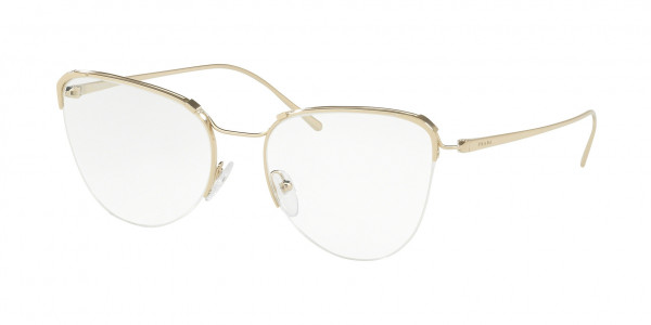 Prada PR 60UV Eyeglasses, ZVN1O1 PALE GOLD (GOLD)