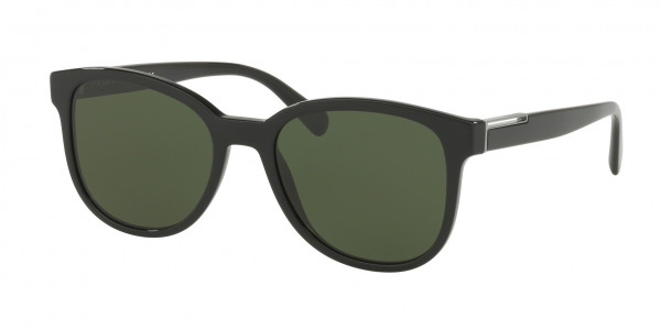 Prada PR 08US Sunglasses, 1AB1I0 BLACK GREEN (BLACK)