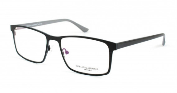 William Morris WMLEIGH Eyeglasses, Blk/Gry (C3)