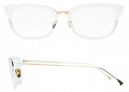 Coco and Breezy Coco and Breezy Munster Eyeglasses, 102 White-Crystal-Gold