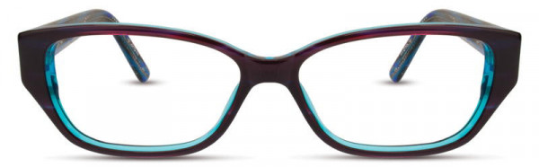 Scott Harris SH-310 Eyeglasses, Plum / Aqua