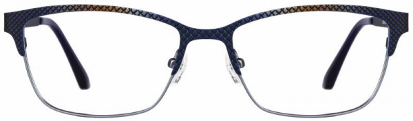 Cote D'Azur CDA-259 Eyeglasses, 2 - Indigo / Rust Snake