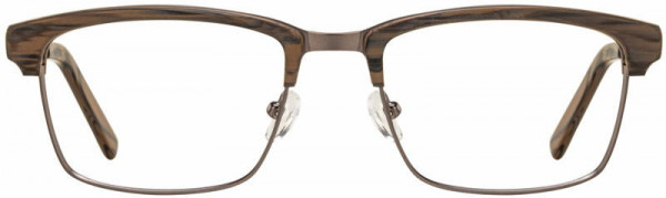 Michael Ryen MR-270 Eyeglasses, 1 - Brown Wood Grain / Brown