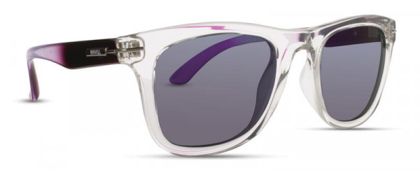 INVU INVU-105 Sunglasses, 2 - Crystal/Purple/Purple Mirror