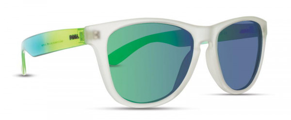 INVU INVU-106 Sunglasses, 2 - Crystal/Green/Green Mirror