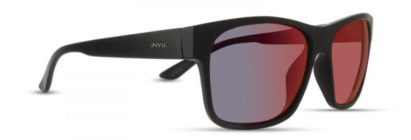 INVU INVU-109 Sunglasses, 2 - Black / Red Mirror