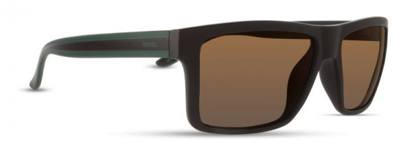INVU INVU-116 Sunglasses, 3 - Brown / Dark Green