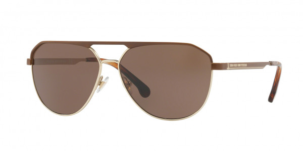 Brooks Brothers BB4044S Sunglasses, 168373 BROWN/GOLD