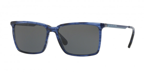 Brooks Brothers BB5038S Sunglasses, 614087 NAVY HORN SOLID GREY BLUE (BLUE)