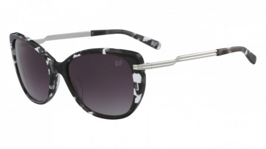 Diane Von Furstenberg DVF646S ABIGAIL Sunglasses, (010) BLACK/WHITE CONFETTI