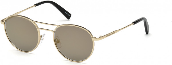 Ermenegildo Zegna EZ0089 Sunglasses, 32C - Gold / Smoke Mirror