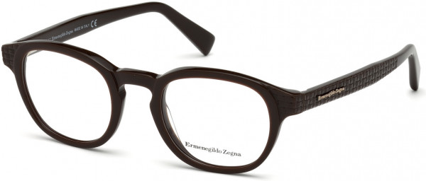 Ermenegildo Zegna EZ5108 Eyeglasses, 050 - Shiny Dark Brown
