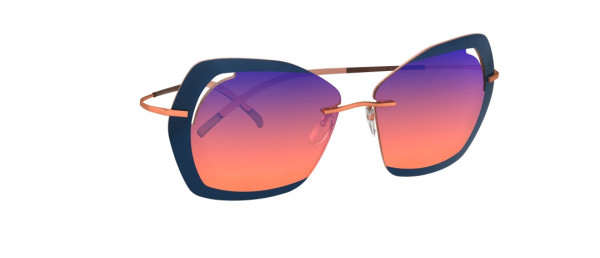 Silhouette Perret Schaad 9910 Sunglasses, 2540 Orange-Blue Mirror Gradient