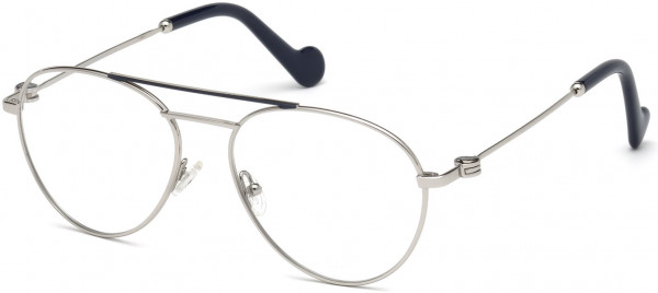 Moncler ML5023 Eyeglasses, 016 - Shiny Palladium