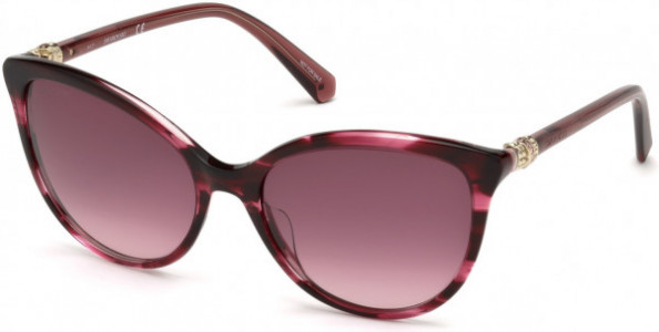Swarovski SK0147 Sunglasses, 69T - Shiny Bordeaux / Gradient Bordeaux Lenses