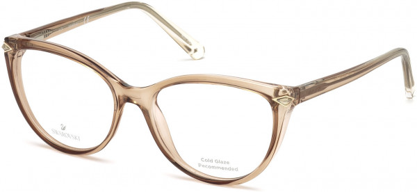 Swarovski SK5245 Eyeglasses, 045 - Shiny Light Brown