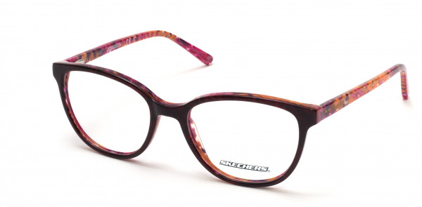 Skechers SE2137 Eyeglasses, 048 - Shiny Dark Brown