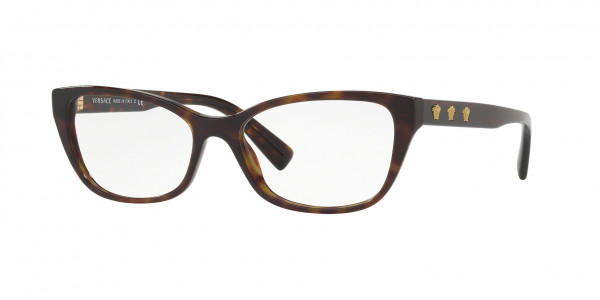 Versace VE3249A Eyeglasses, 108 DARK HAVANA (BROWN)