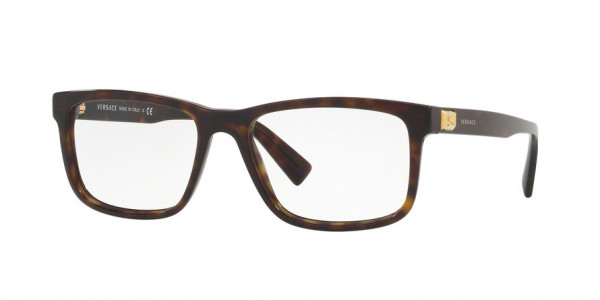 Versace VE3253A Eyeglasses, 108 DARK HAVANA (BROWN)