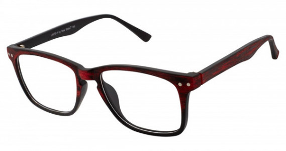 New Globe L4072-P Eyeglasses, RED GRAIN