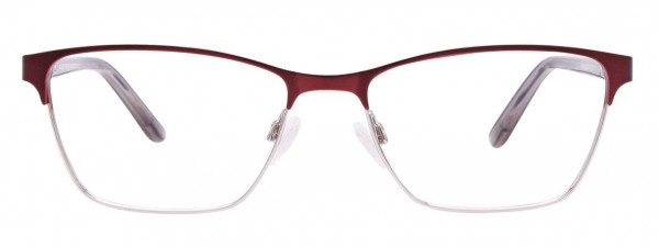 EasyClip EC455 Eyeglasses, 030 - Satin Burgundy & Grey
