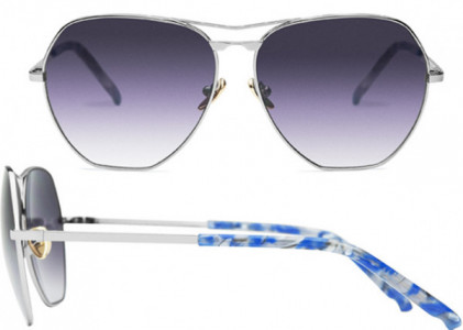 Coco and Breezy Coco and Breezy Avatar Sunglasses, 101 Gold-Burgundy/Smoke Gradient Lenses