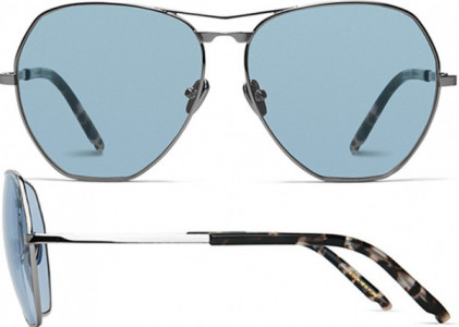Coco and Breezy Coco and Breezy Avatar Sunglasses, 102 Silver-Blue/Blue Gradient Lenses