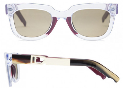 Coco and Breezy Coco and Breezy Mikey Sunglasses, 101 Crystal-Cognac-Maroon/Brown Lenses