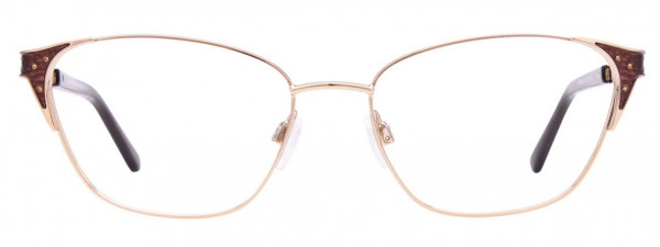 MDX S3335 Eyeglasses, 010 - Shiny Gold & Dark Brown