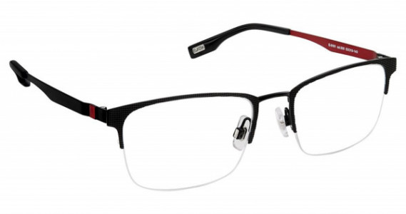 Evatik EVATIK 9161 Eyeglasses, (930) BLACK RED