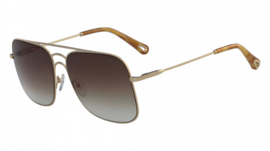 Chloé CE140S Sunglasses, (743) GOLD/BROWN LENS