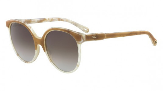 Chloé CE733S Sunglasses, (241) AMBER/WHITE MARBLE