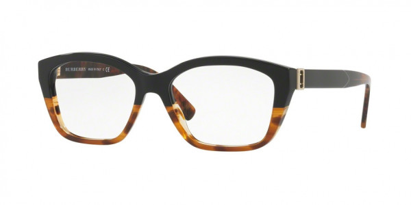 Burberry BE2265F Eyeglasses, 3679 BLACK/HAVANA (BLACK)