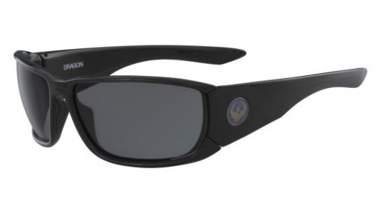 Dragon DR TOW IN Sunglasses, (001) SHINY BLACK WITH GREY  LENS