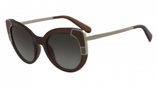Ferragamo SF890S Sunglasses, (210) CRYSTAL BROWN