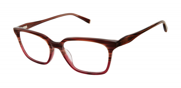 Kate Young K316 Eyeglasses, Brown Horn/Red (HRN)