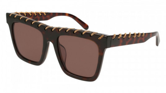 Stella McCartney SC0128SA Sunglasses, 002 - HAVANA with BROWN lenses