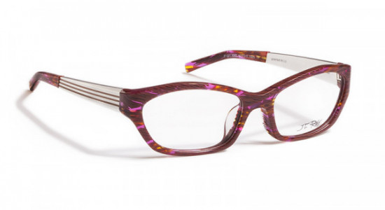 J.F. Rey JF1221 Eyeglasses, Streaked Pink -  Fair Demi / Alu - Glossy Brown (8292)