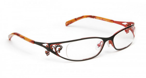 J.F. Rey JKG GAZELLE Eyeglasses, Black - Orange (0060)