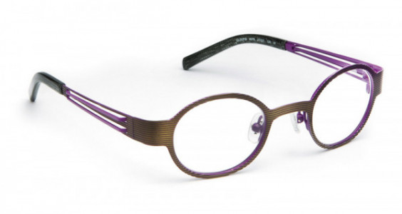 J.F. Rey JKG GLOUPS Eyeglasses, Khaki - Electric plum (4070)