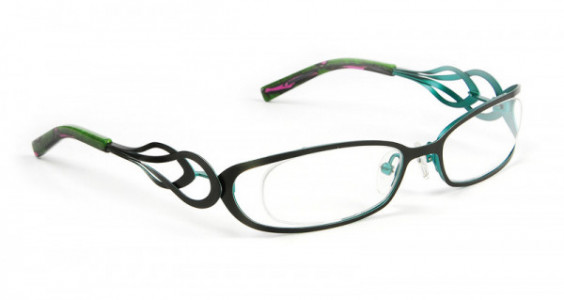 J.F. Rey JKH HOLLY Eyeglasses, Glossy black - Green (0027)