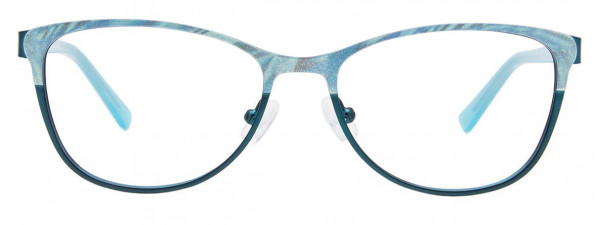 EasyClip EC414 Eyeglasses, 060 - Satin Dark Teal & Aqua