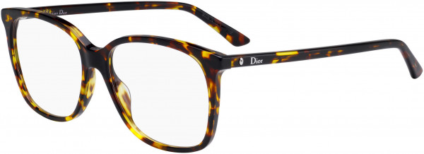 Christian Dior Montaigne 55 Eyeglasses, 0P65 Brown Yellow Havana