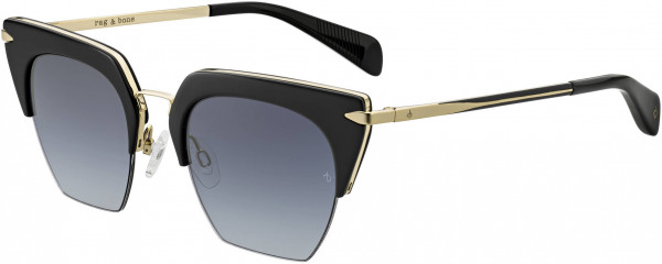 rag & bone RNB 1007/S Sunglasses, 02M2 Black Gold
