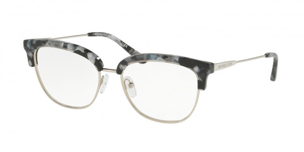 Michael Kors MK3023 GALWAY Eyeglasses, 3214 GALWAY BLACK MOSAIC/SILVER (BLACK)