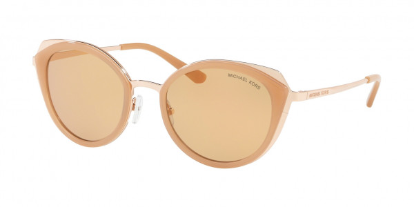 Michael Kors MK1029 CHARLESTON Sunglasses, 1026R1 CHARLESTON ROSE GOLD/MILKY LT (PINK)
